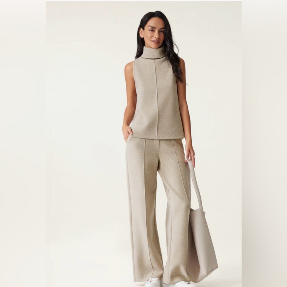 OGL FuzzLuxe 2Pcs Set SplitHem Top & High Waisted Straight Leg Pant Small nwt